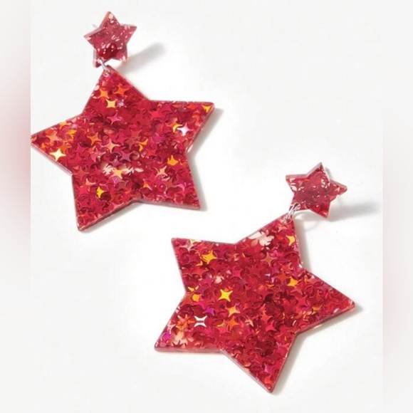 Free People Red Seeing Stars Earrings - Picture 5 of 13